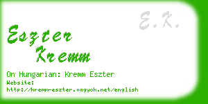 eszter kremm business card